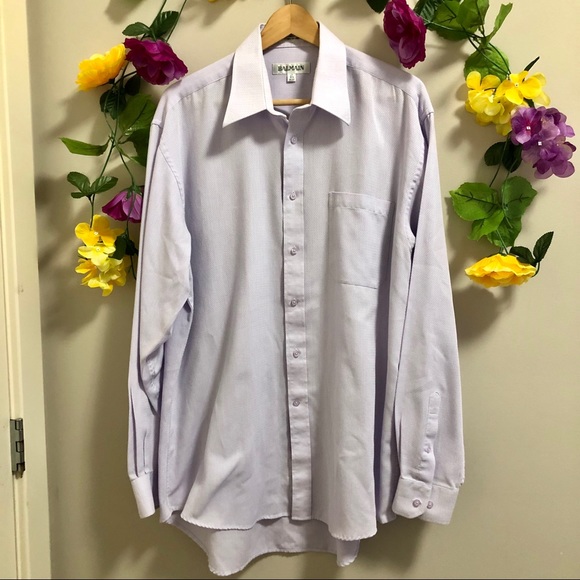 Balmain Other - BALMAIN Mens Button Down Lilac Dress Shirt